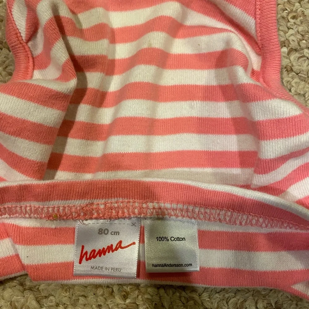 Hanna Andersson Pink and White Stripe Diaper Cover 2T Size 80